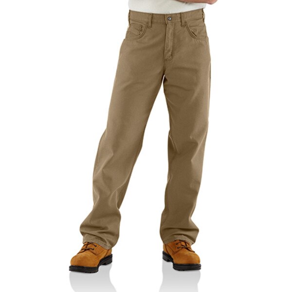 Carhartt FR Loose Fit Midweight Canvas Pant in Khaki